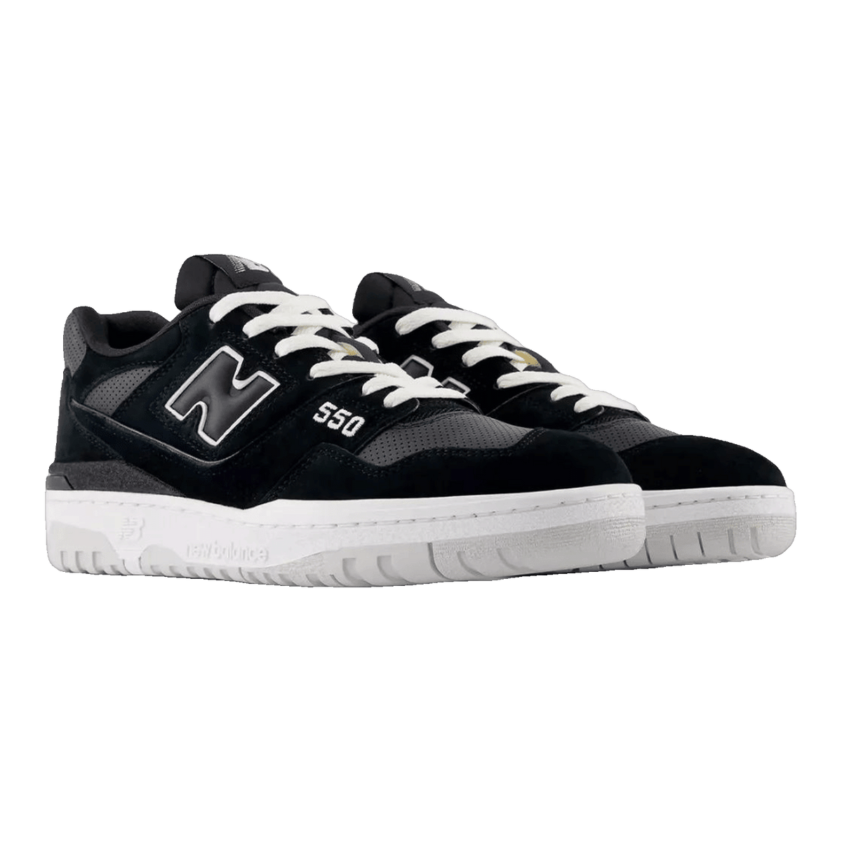 New Balance 550 Suede Perforated Leather Black White Side BB550PRA