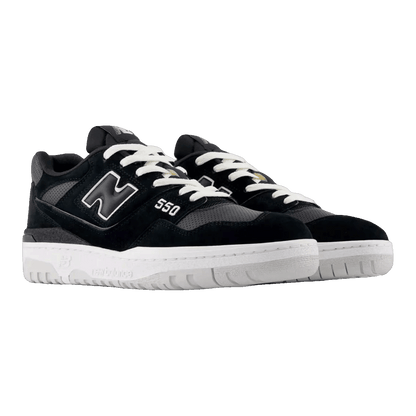 New Balance 550 Suede Perforated Leather Black White Side BB550PRA
