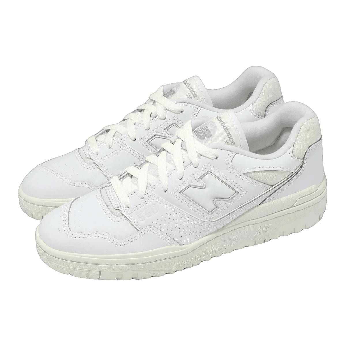 New Balance 550 Triple White Patent (W) Side BBW550EC