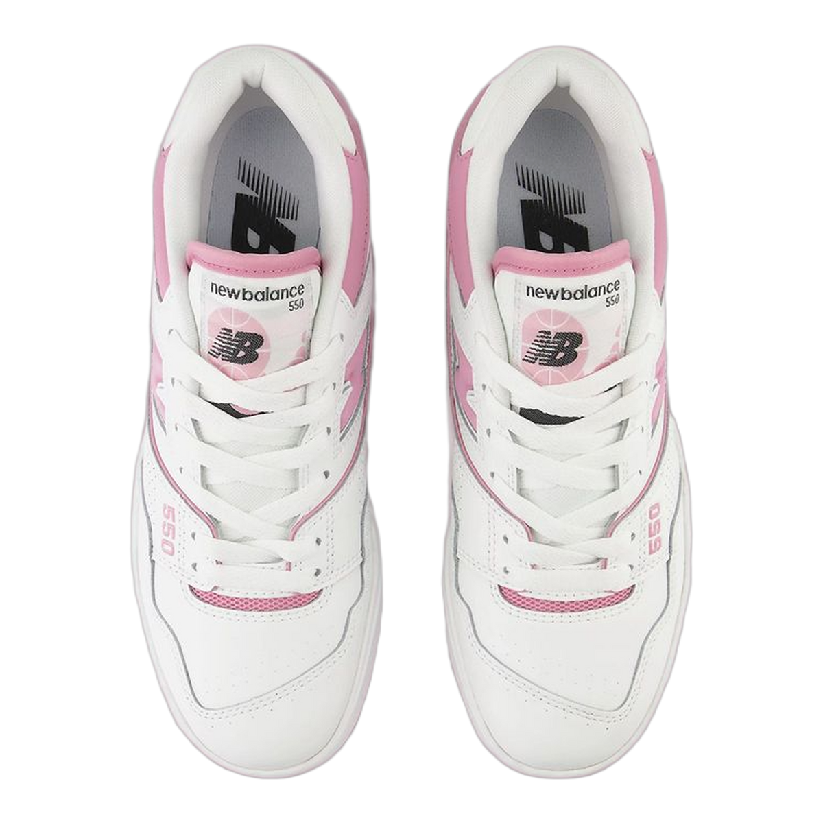 New Balance 550 White Bubblegum Pink (W) Oben BBW550BD