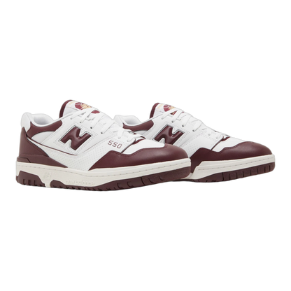 New Balance 550 White Burgundy Side BB550BZ1