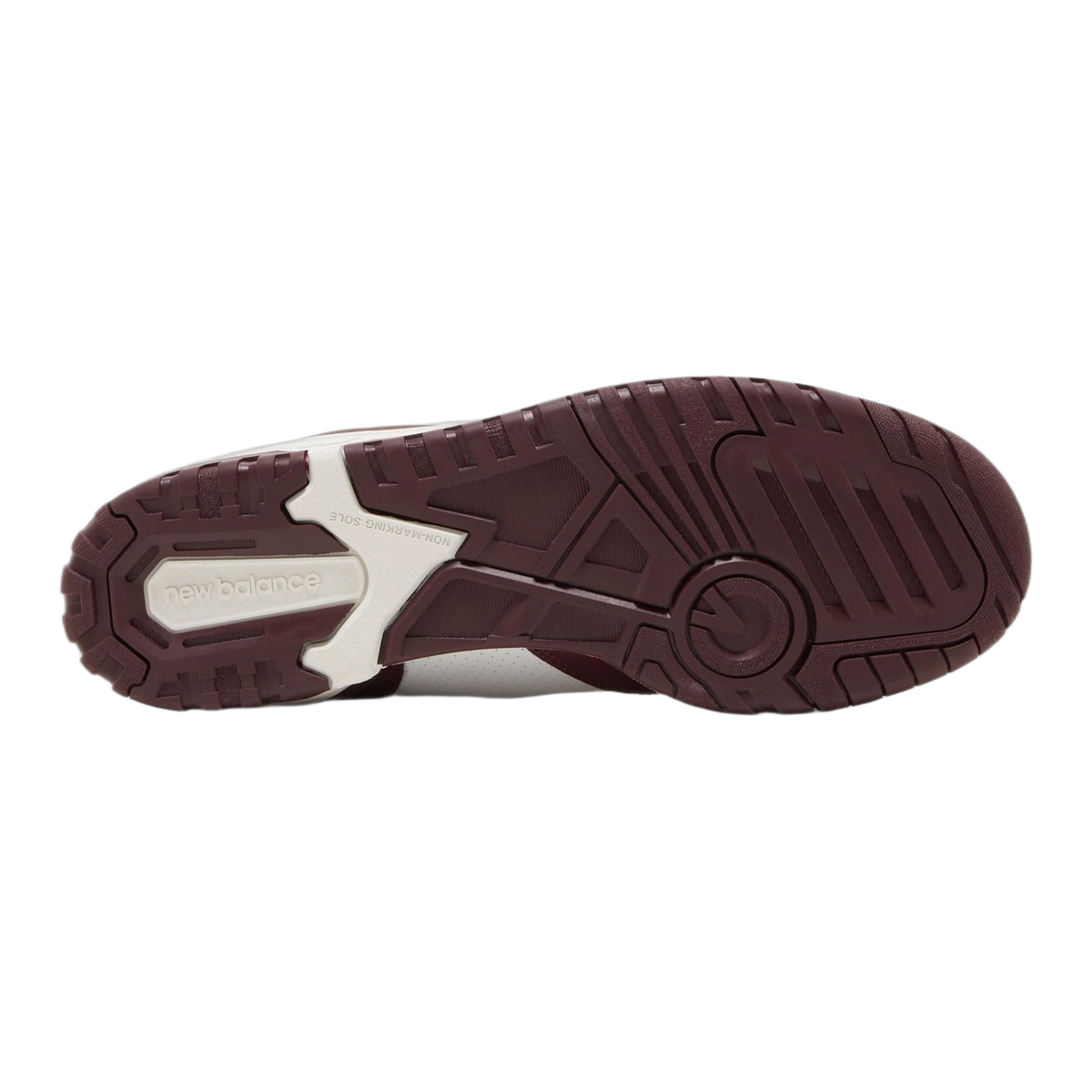 New Balance 550 White Burgundy Sohle BB550BZ1