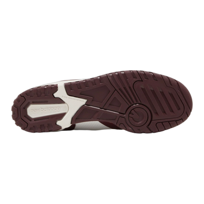 New Balance 550 White Burgundy Sohle BB550BZ1