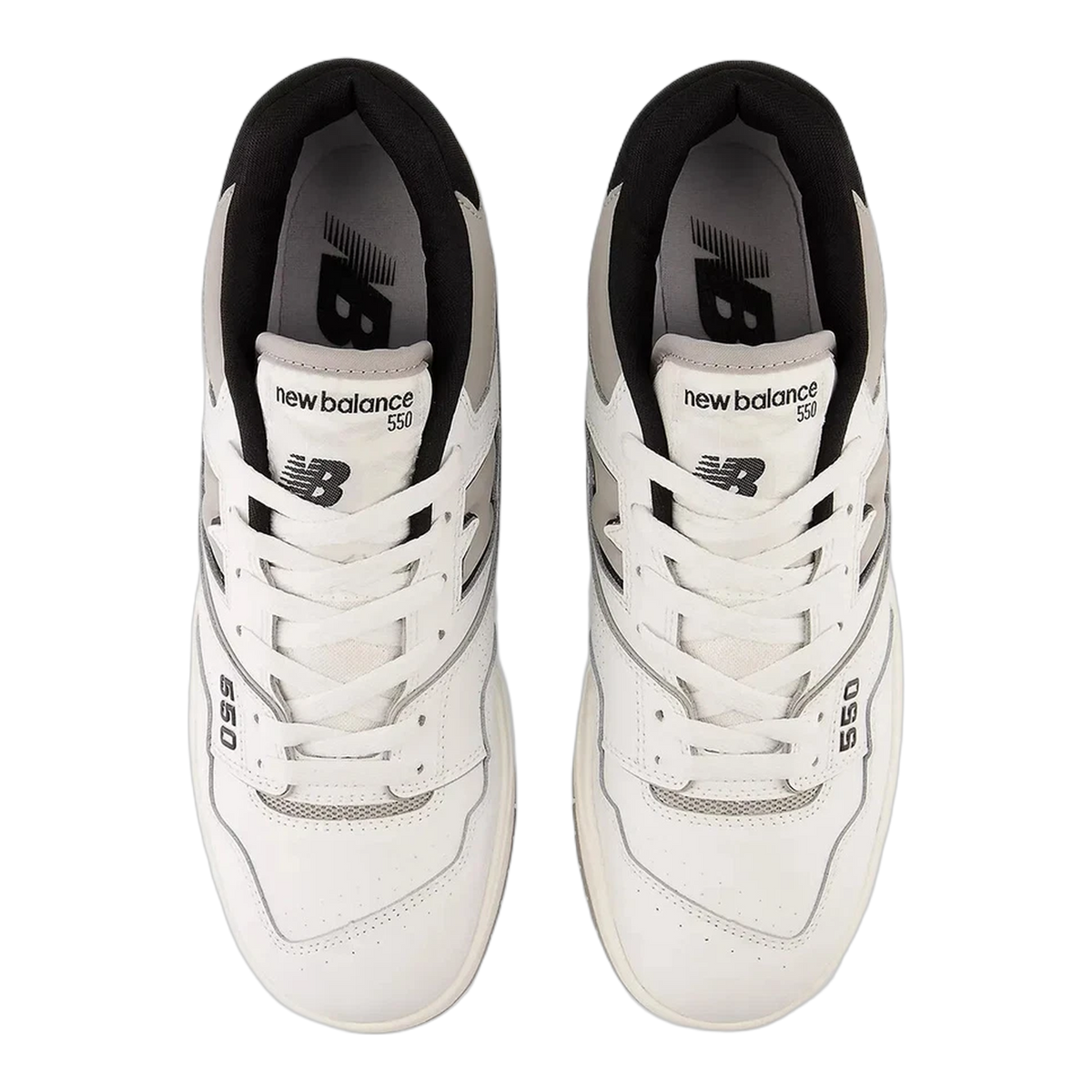 New Balance 550 White Concrete Black Oben BB550NCL