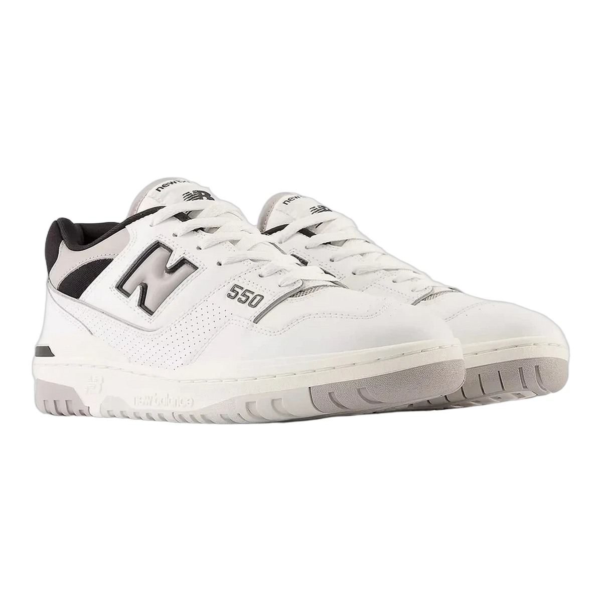 New Balance 550 White Concrete Black Side BB550NCL