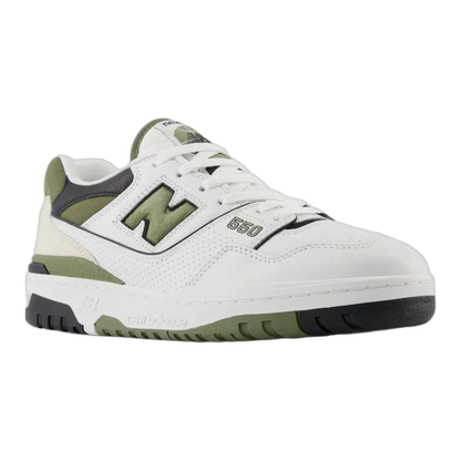 New Balance 550 White Dark Olivine Side BB550DOB