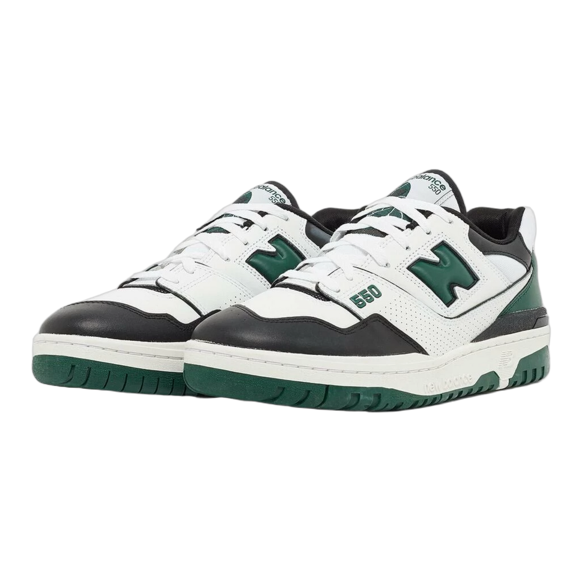New Balance 550 White Green Black Side BB550LE1