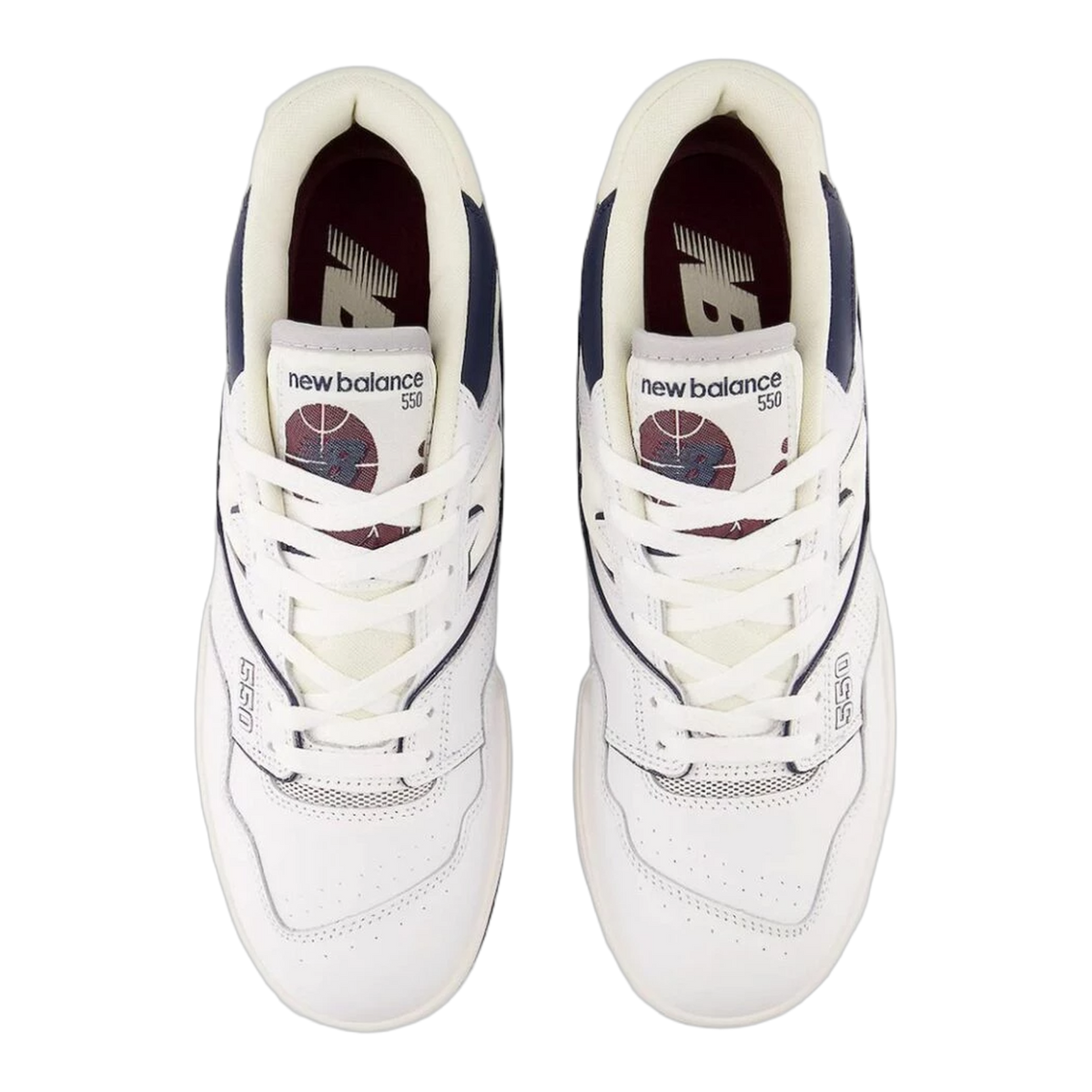 New Balance 550 White Natural Indigo Burgundy Oben BB550PWB