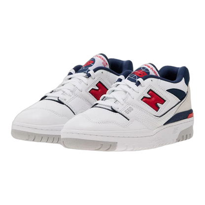 New Balance 550 White Navy Red Side BB550ESD