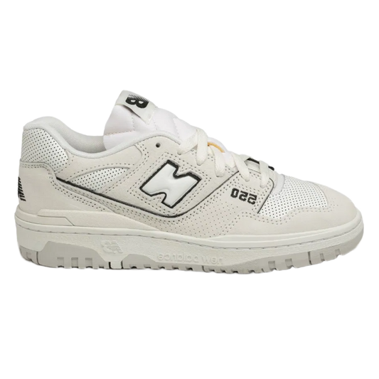 New Balance 550 White Perforated Leather Black BB550PRB