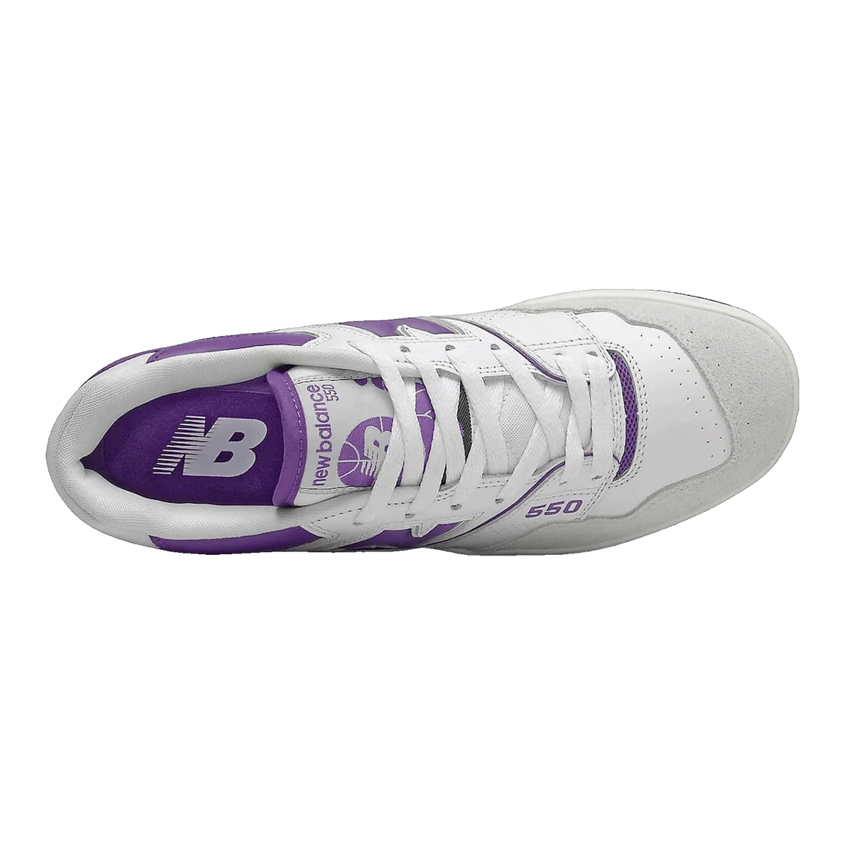 New Balance 550 White Purple Oben BB550WR1