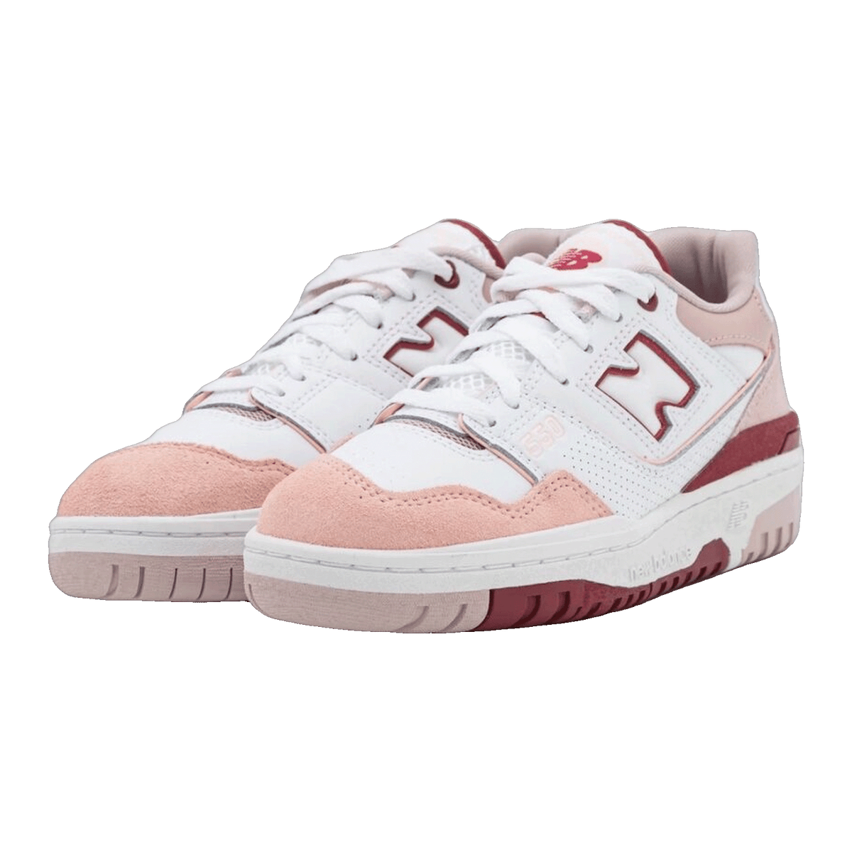 New Balance 550 White Scarlet (W) Side BBW550ZV