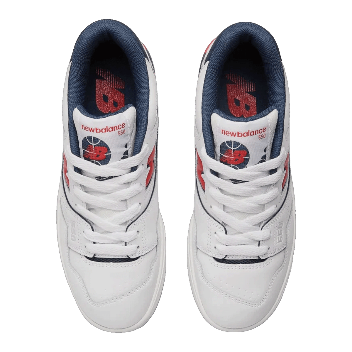 New Balance 550 White True Red (GS) Oben