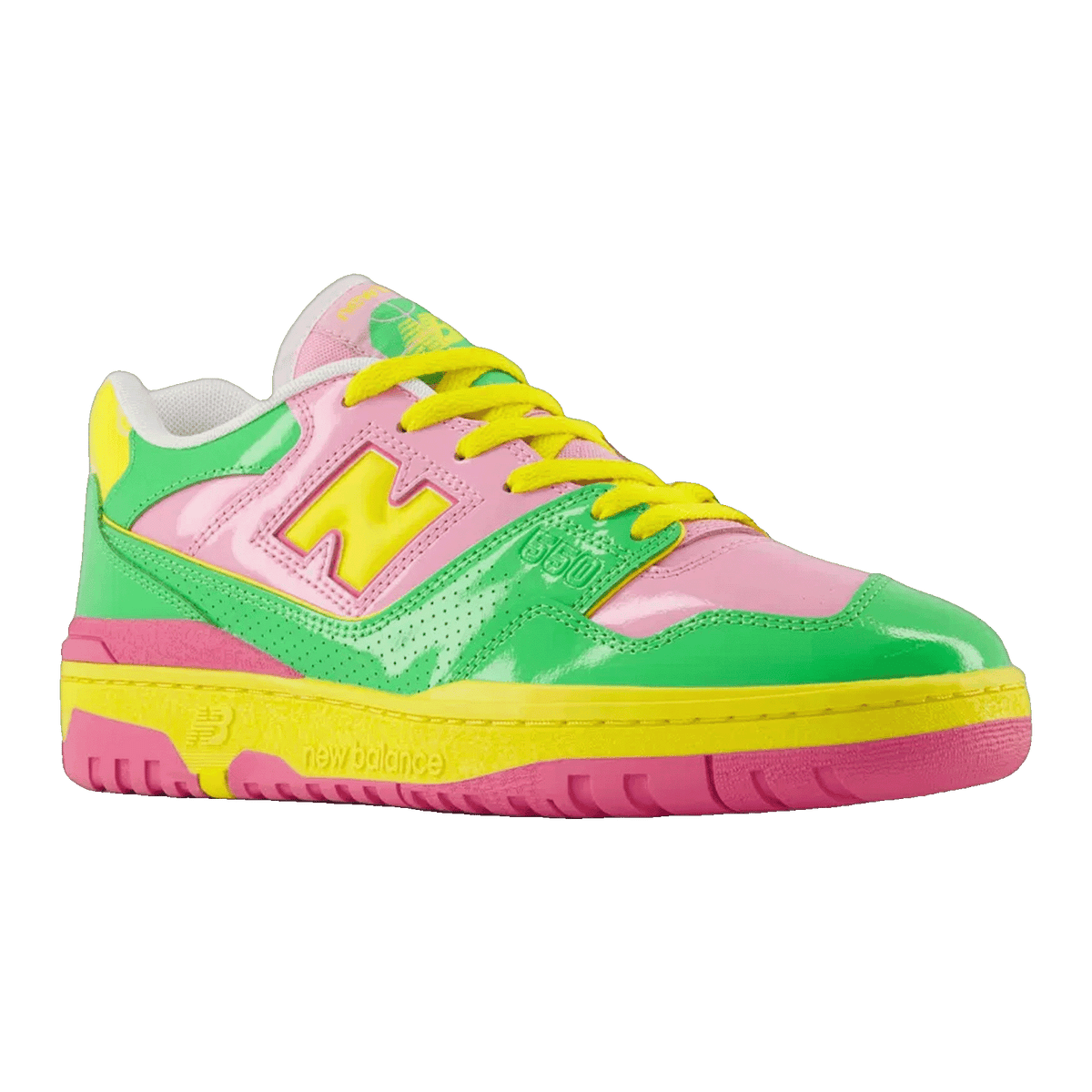 New Balance 550 Y2K Patent Leather Pack Pink Green Side BB550YKA