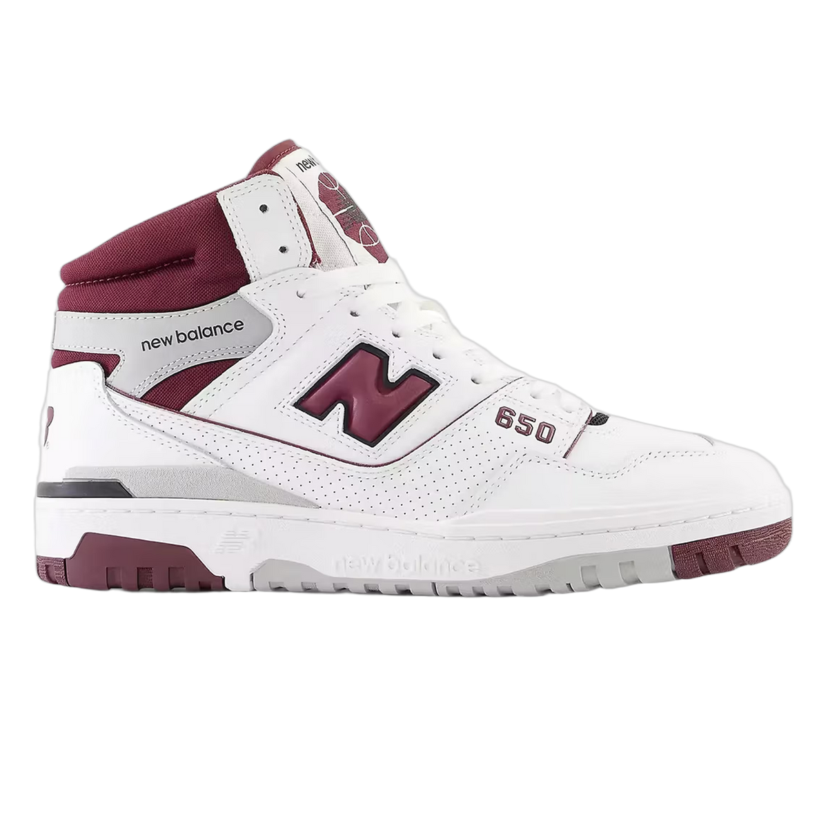 New Balance 650 White Burgundy Raincloud BB650RCH