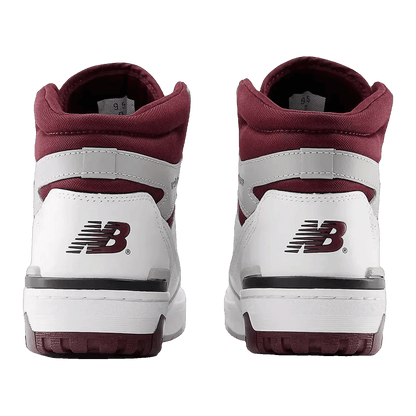 New Balance 650 White Burgundy Raincloud Back BB650RCH