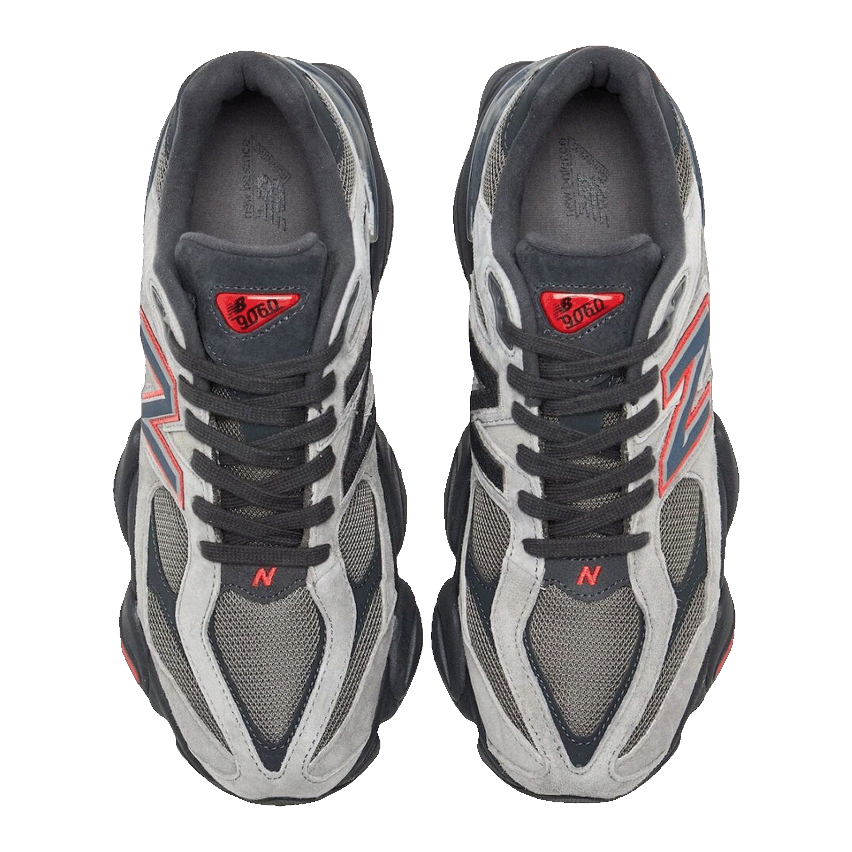 New Balance 9060 Grey Black Red JD Sports Exclusive Oben