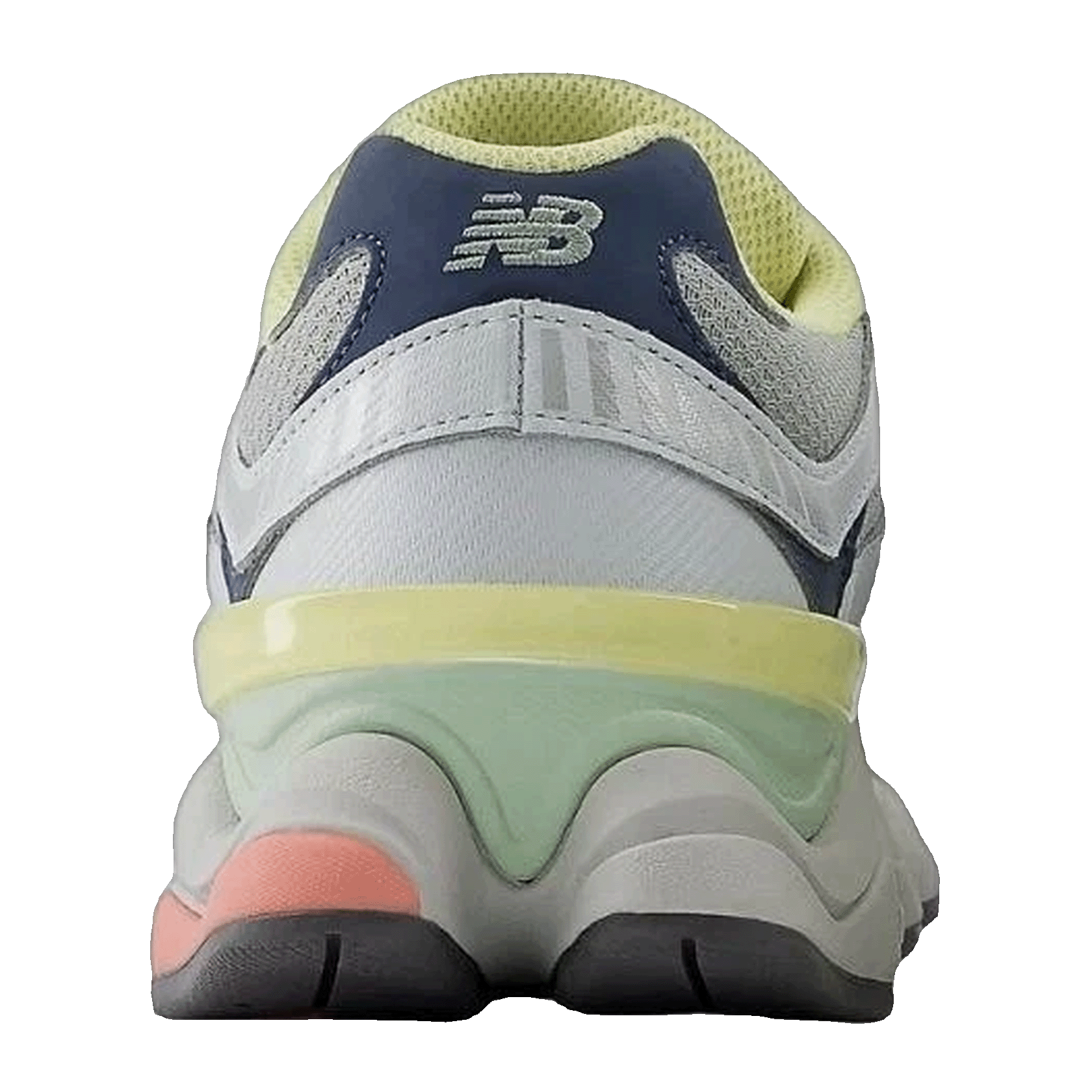 New Balance 9060 Grey Yellow Navy Back