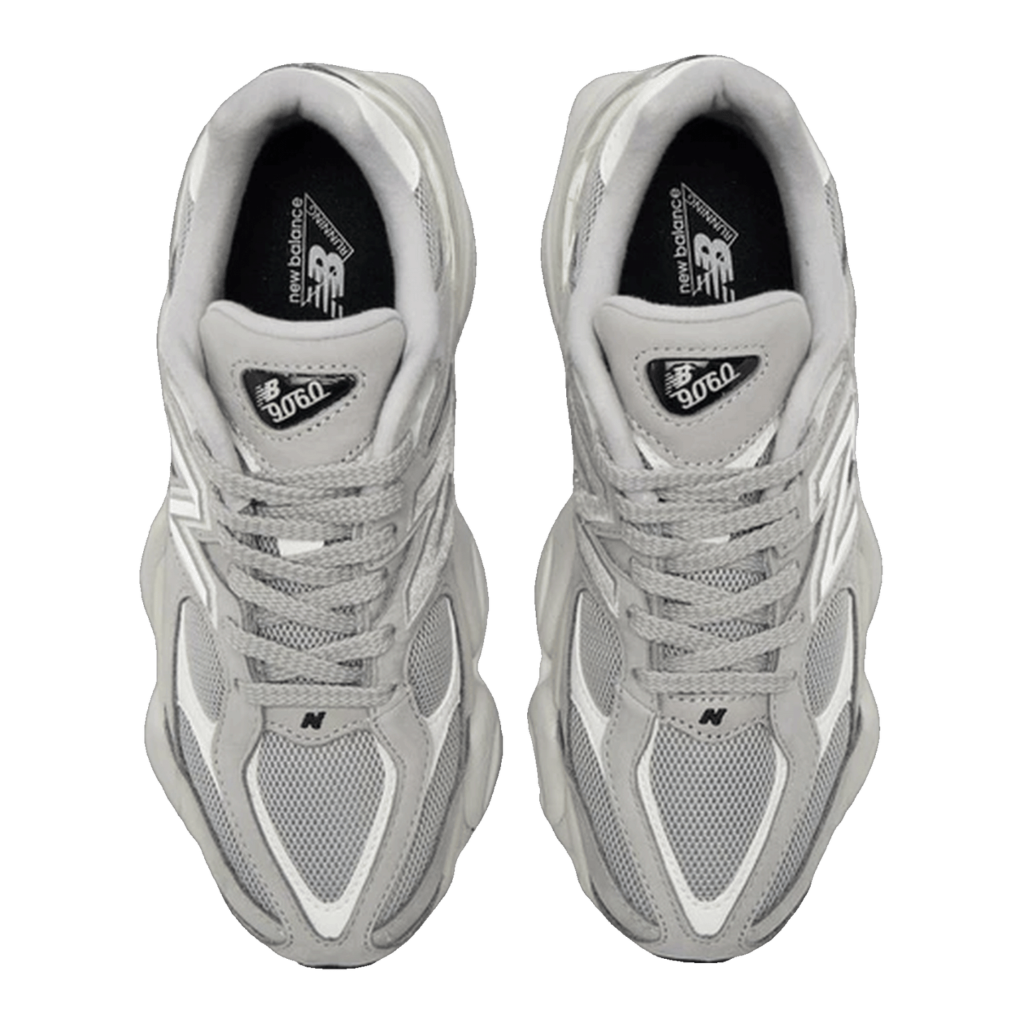 New Balance 9060 Light Grey Silver Metallic Oben