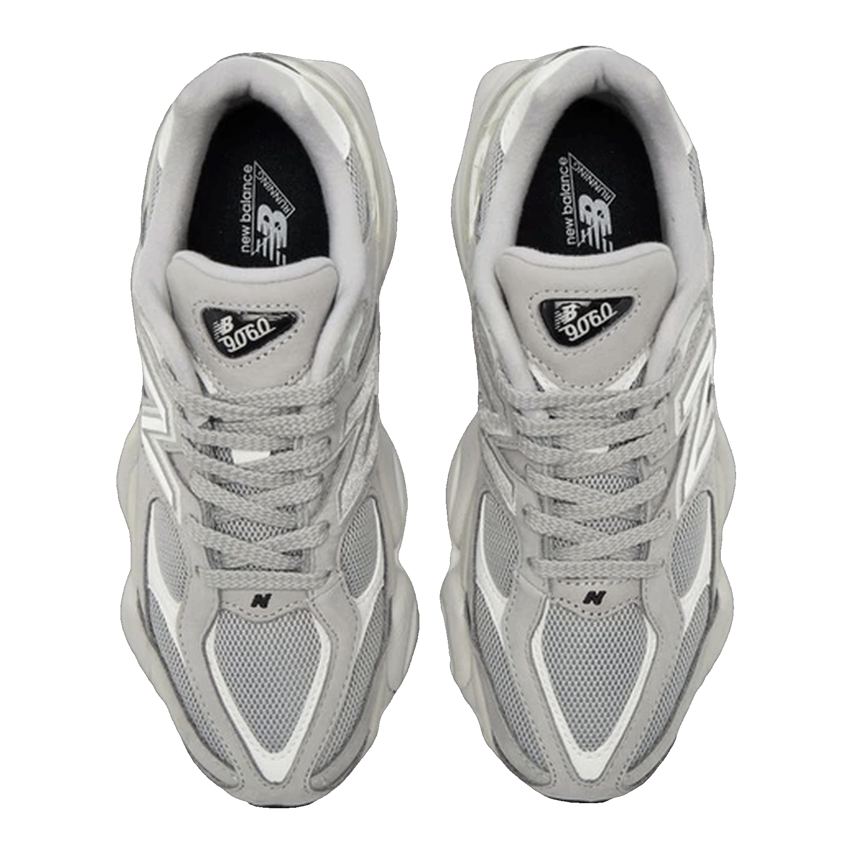 New Balance 9060 Light Grey Silver Metallic Oben