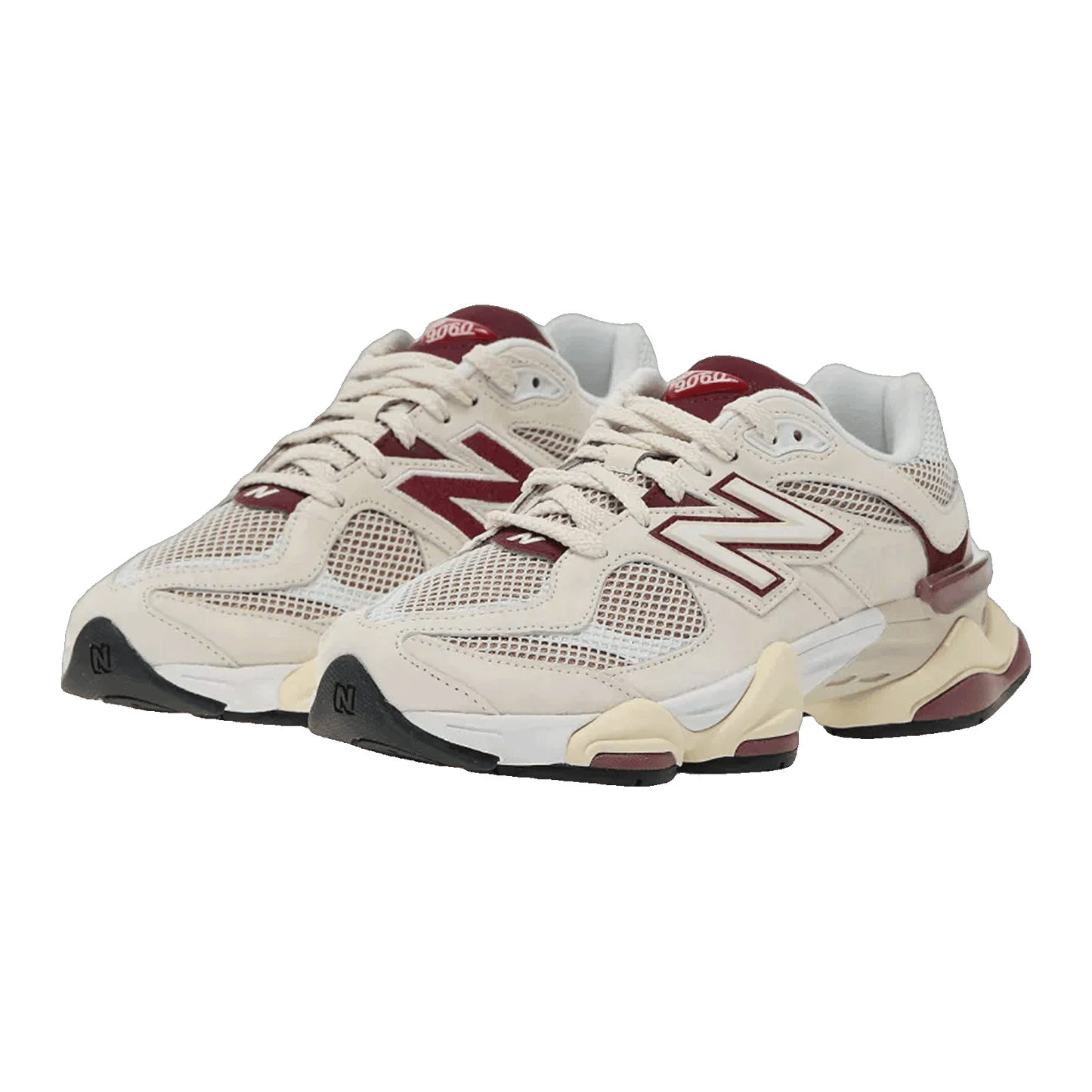 New Balance 9060 Linen Burgundy Side