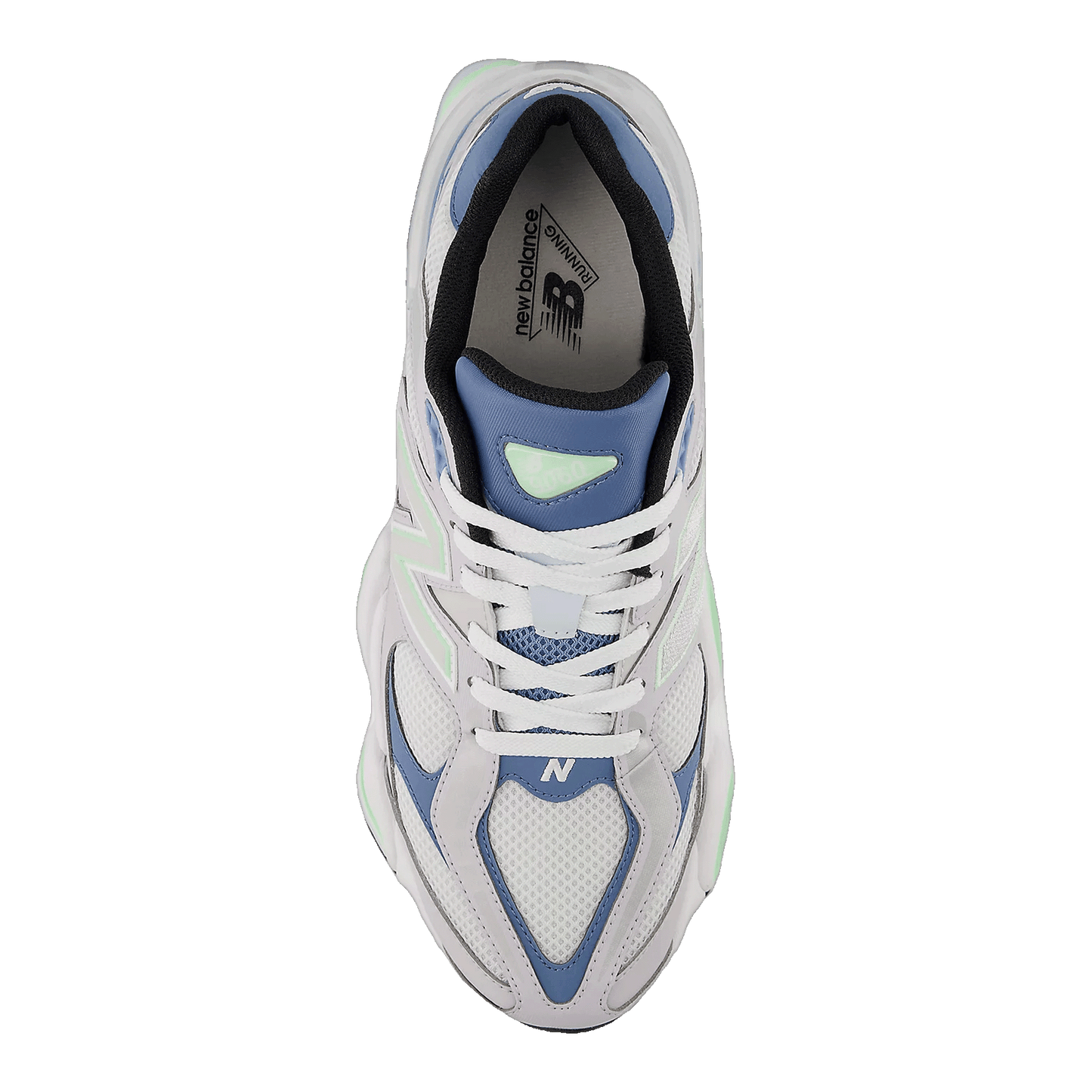 New Balance 9060 Pearl Grey Shoreline Blue Oben