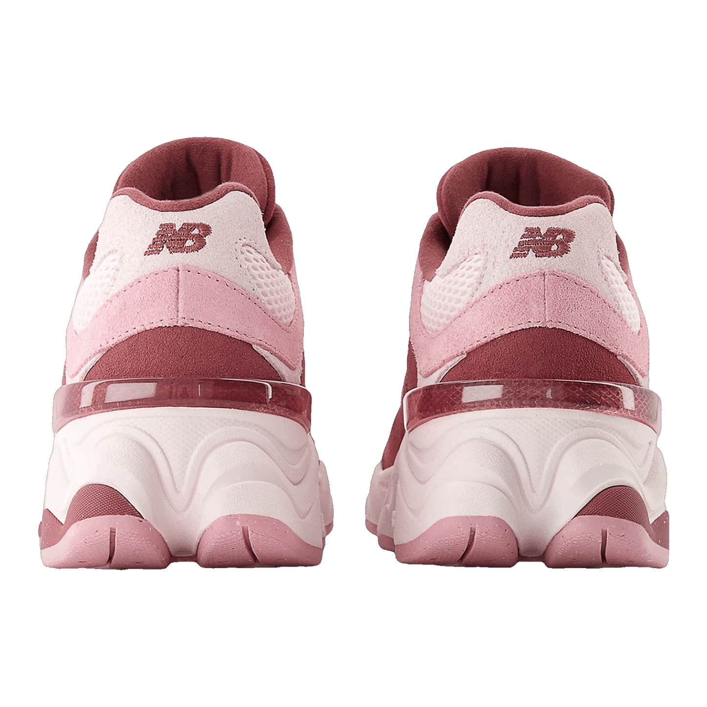 New Balance 9060 Pink Granite Washed Burgundy (GS) Back