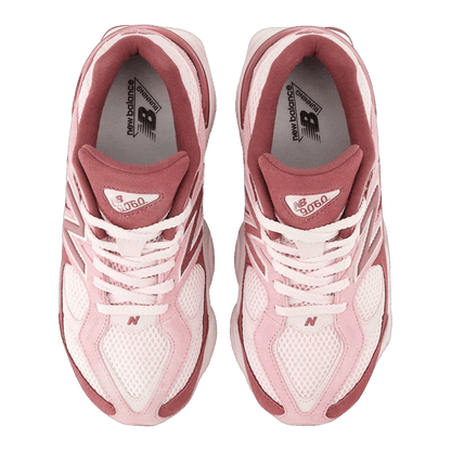 New Balance 9060 Pink Granite Washed Burgundy (GS) Oben