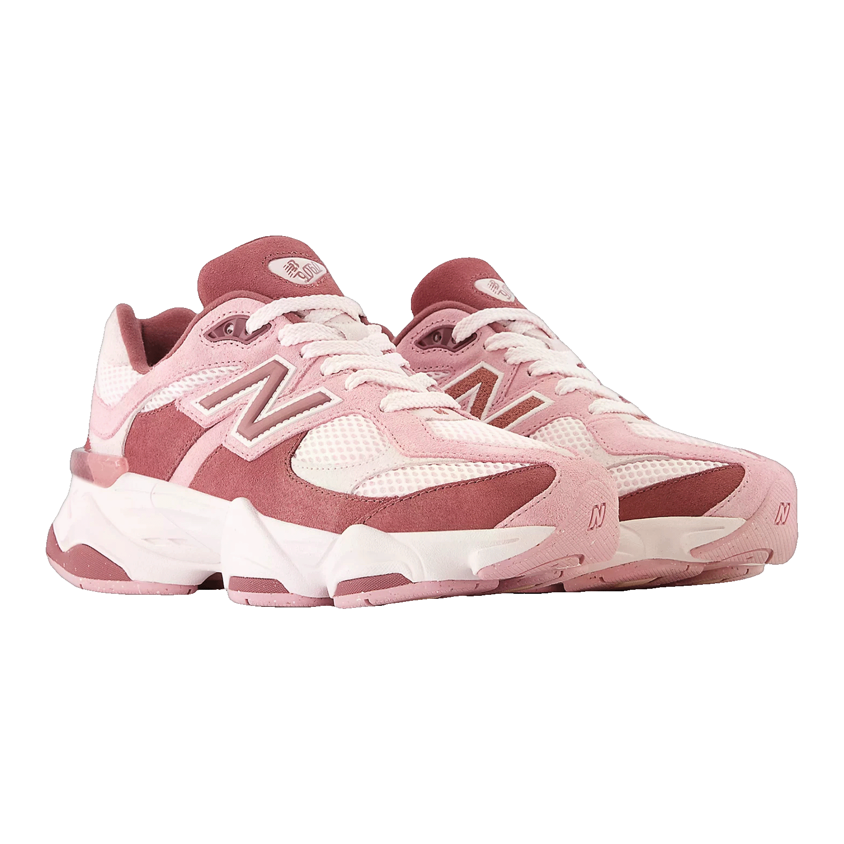 New Balance 9060 Pink Granite Washed Burgundy (GS) Side