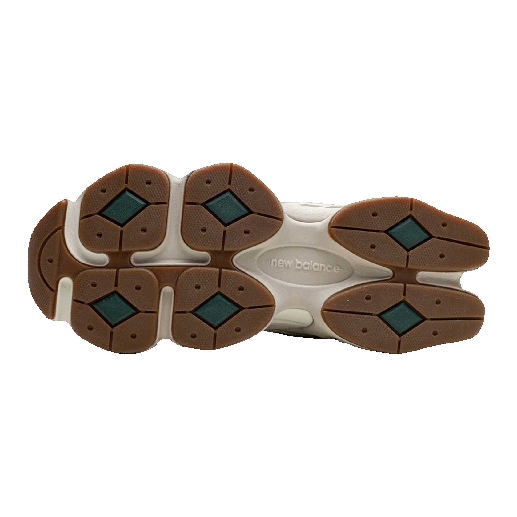 New Balance 9060 White Green Sohle