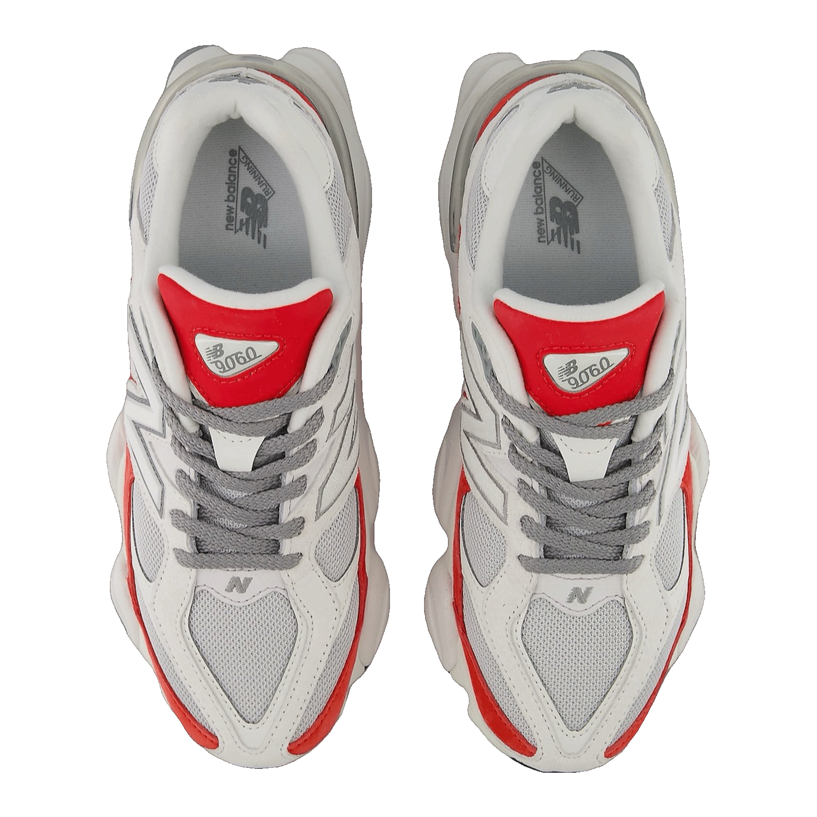 New Balance 9060 White Red Oben