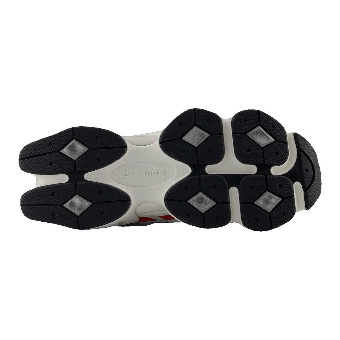 New Balance 9060 White Red Sohle
