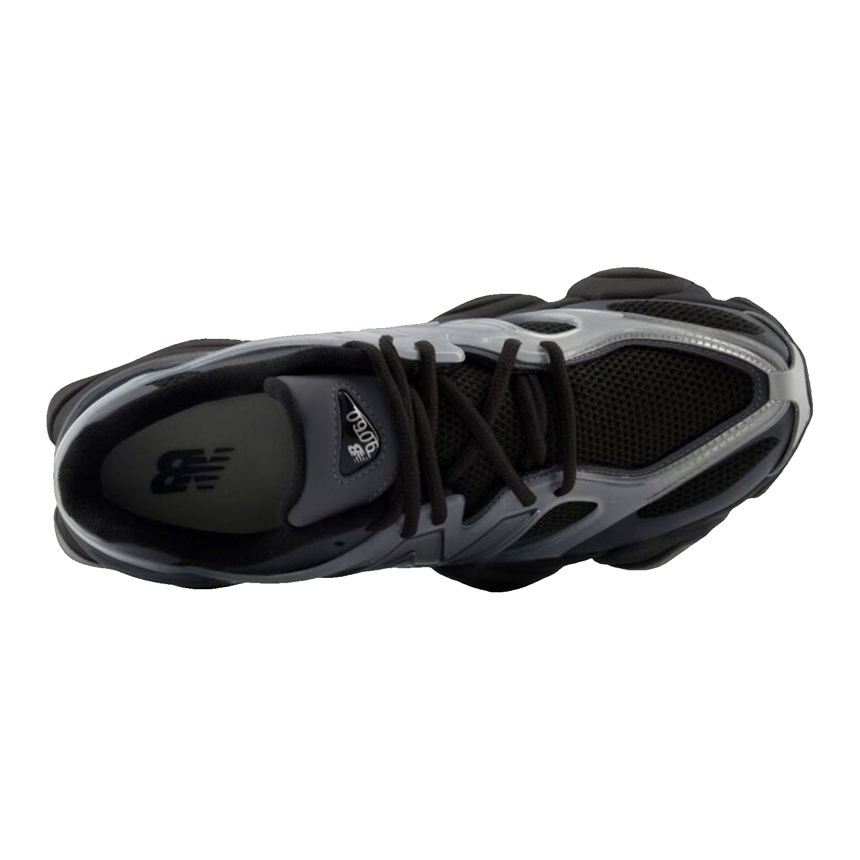 New Balance 9060 X Silver Metallic Black Cement Oben