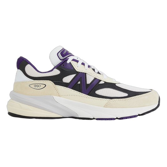 New Balance 990v6 MiUSA Teddy Santis White Black Plum
