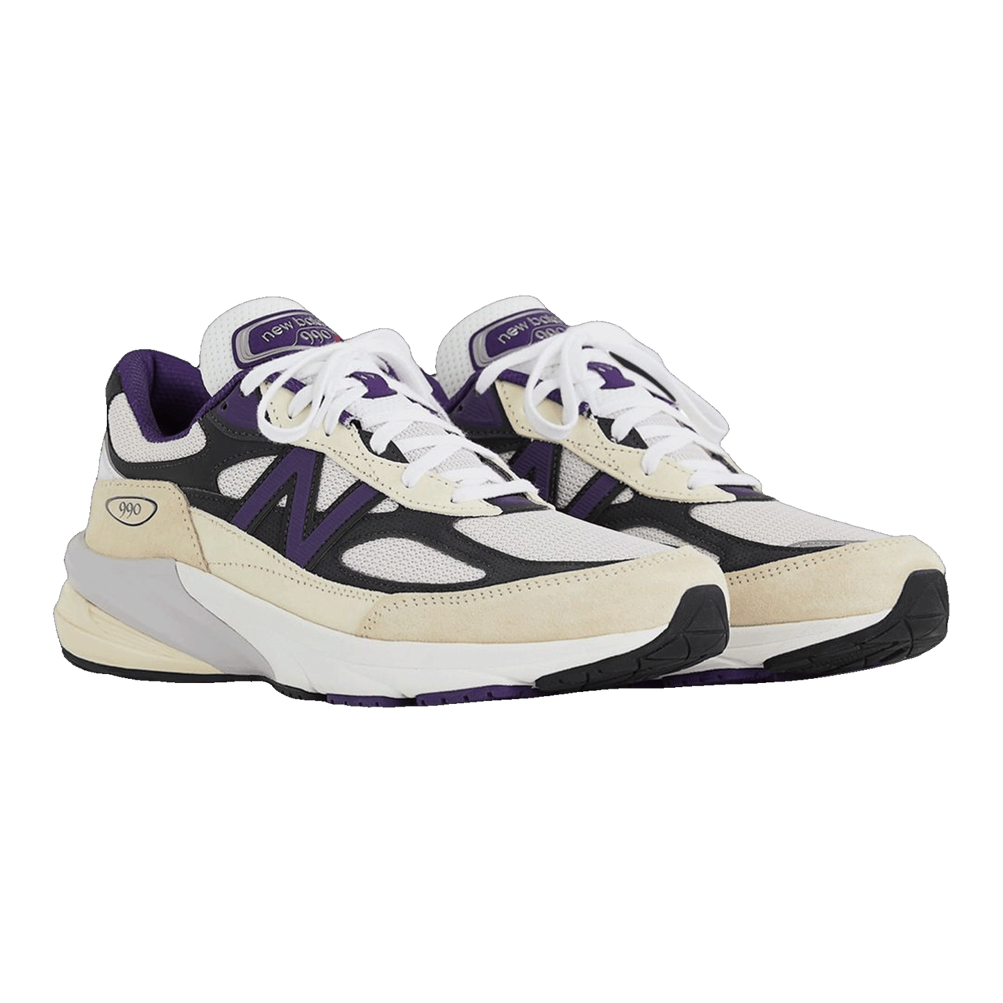 New Balance 990v6 MiUSA Teddy Santis White Black Plum
