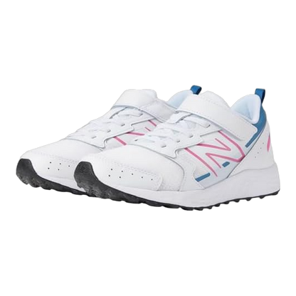 New Balance Fresh Foam 650 Bungee Lace White Real Pink Heron Blue (PS) Side YT650WP1