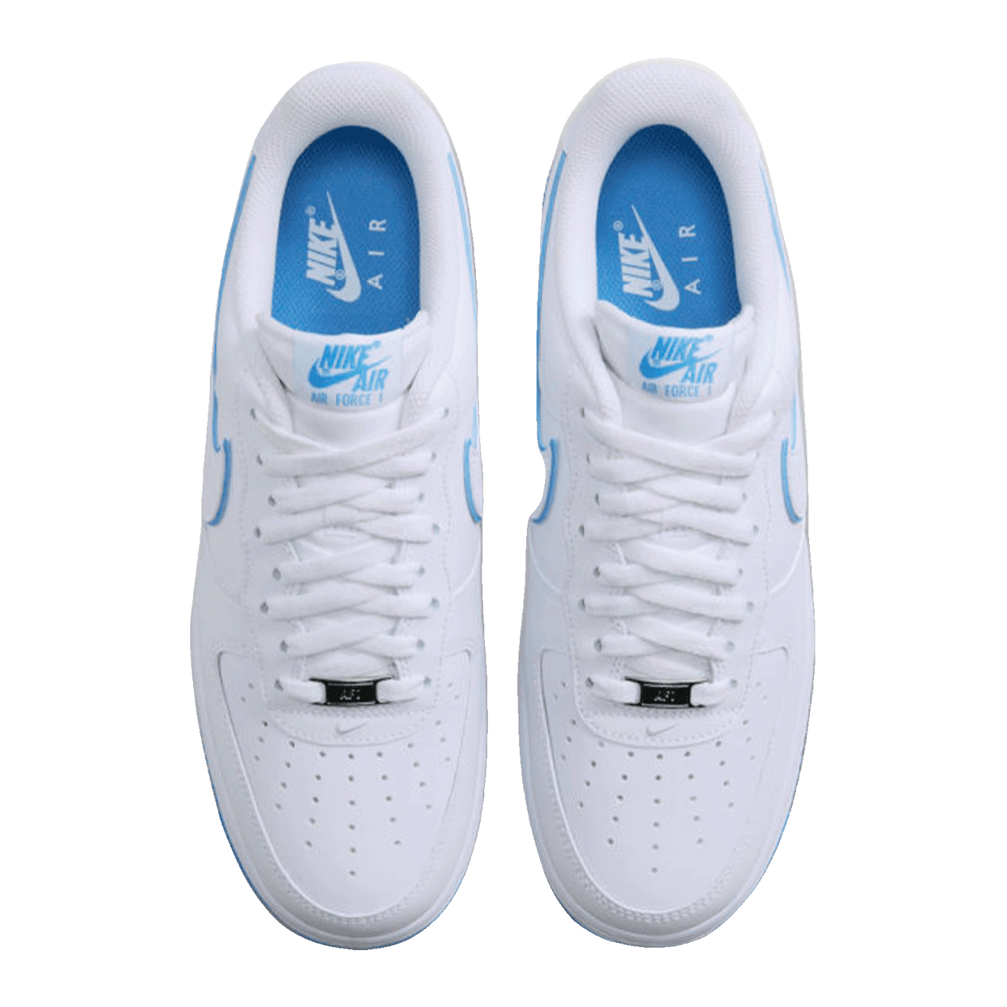 Nike Air Force 1 '07 Low White University Blue Sole Oben