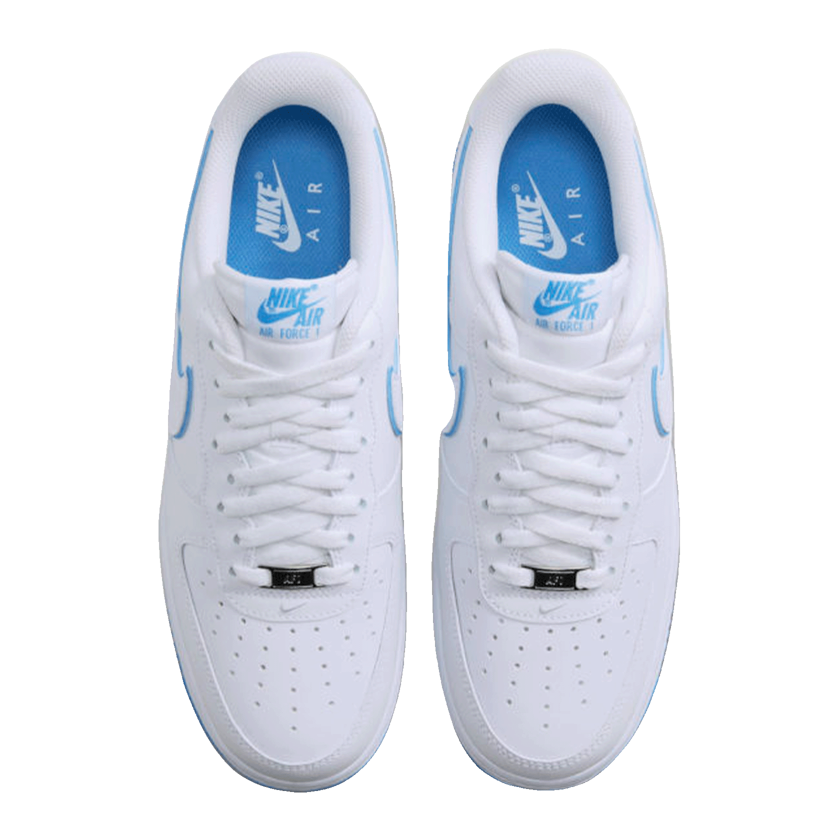 Nike Air Force 1 '07 Low White University Blue Sole Oben