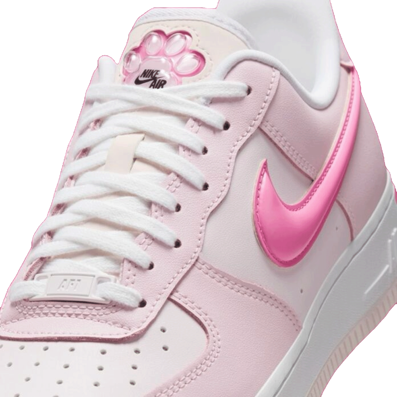Nike Air Force 1 '07 LX Pearl Pink Paw Print (W) Tongue