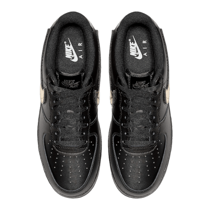 Nike Air Force 1 Black Metallic Gold Removable Swoosh Pack