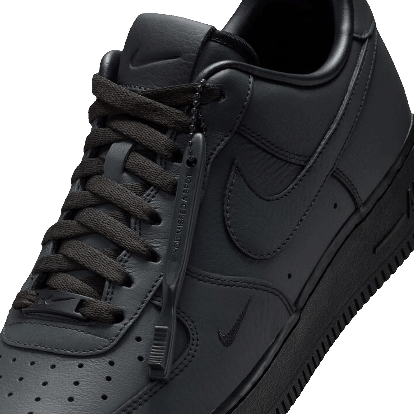 Nike Air Force 1 Low .SWOOSH Dirty Triple Black
