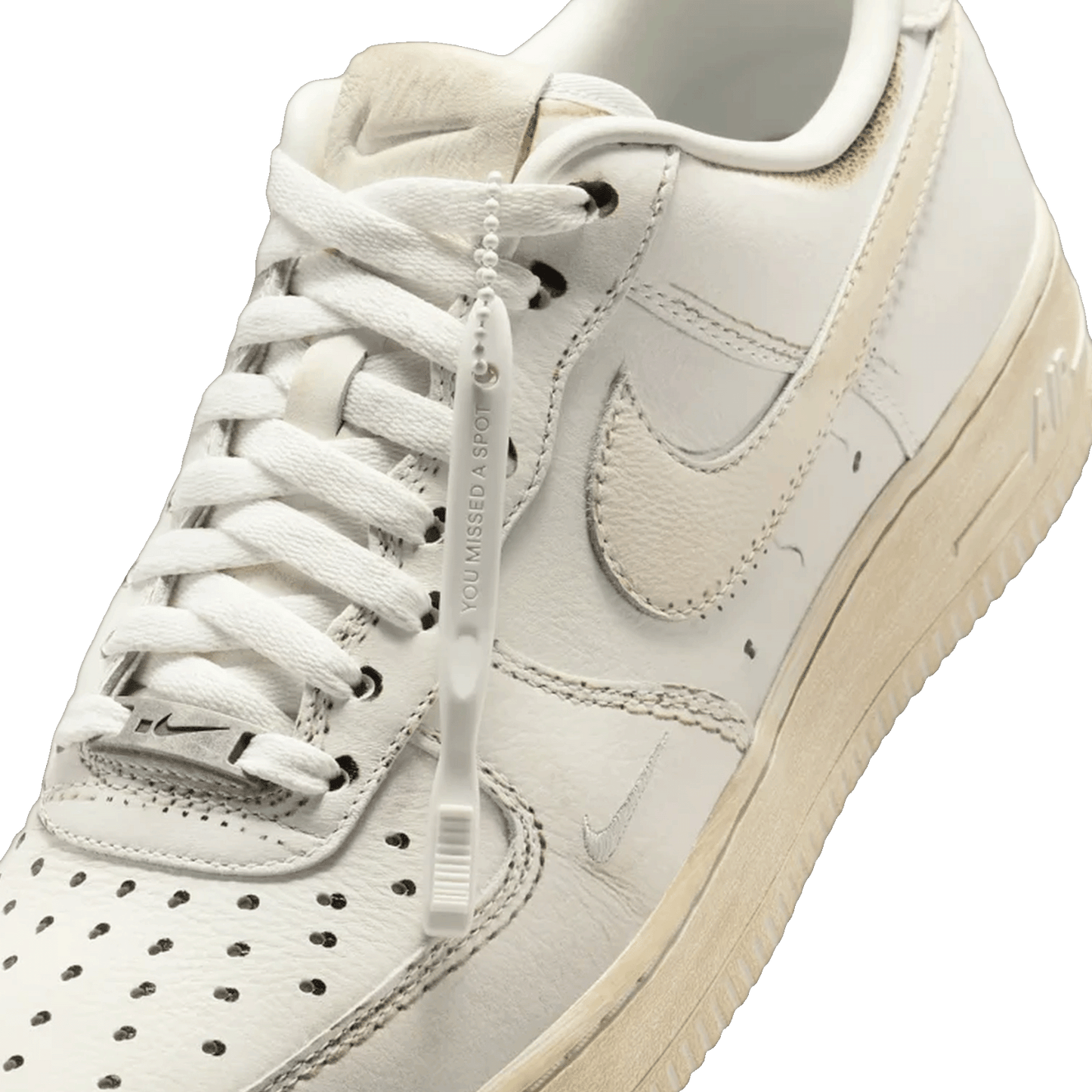 Nike Air Force 1 Low .SWOOSH Dirty Triple White