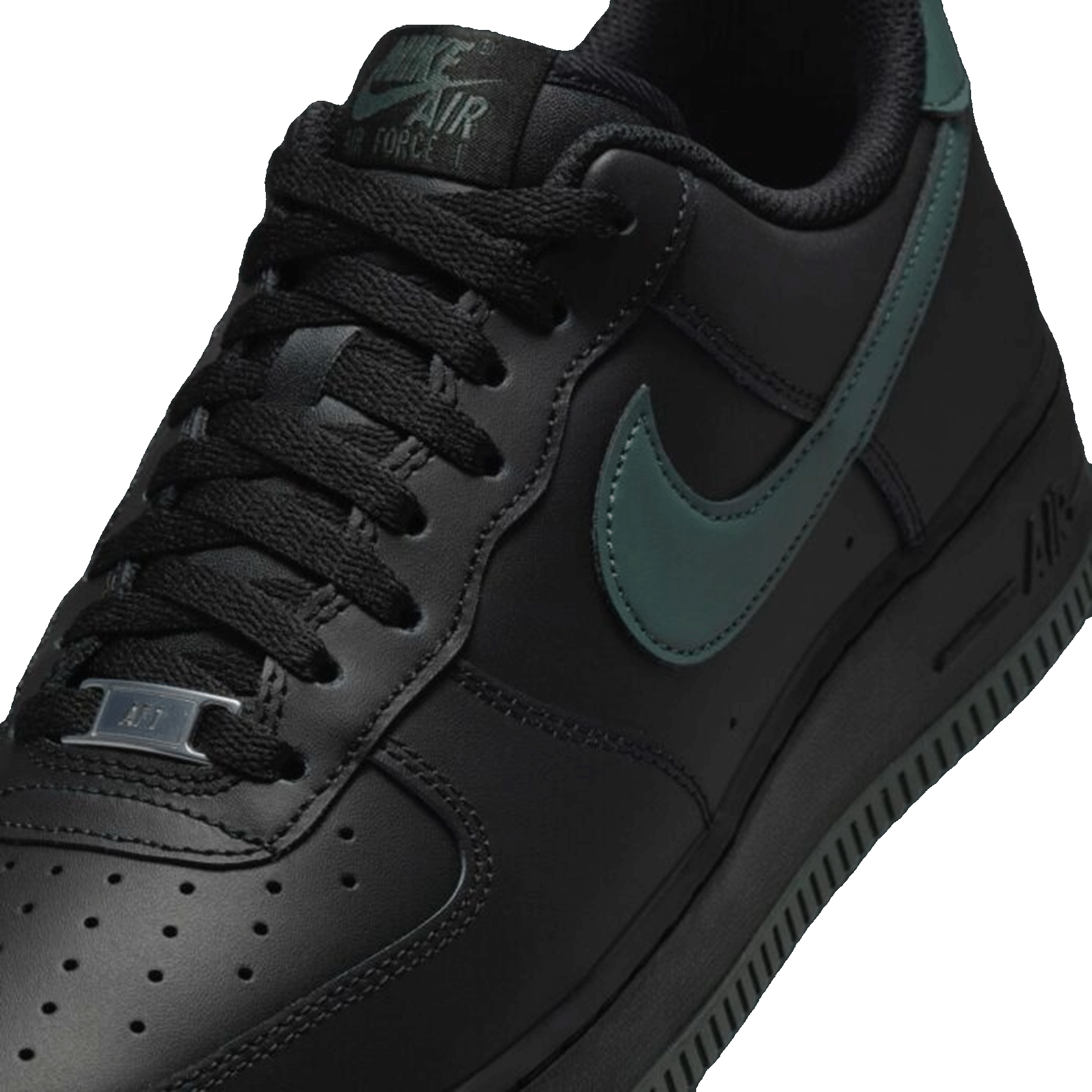 Nike Air Force 1 Low '07 Black Vintage Green Tongue