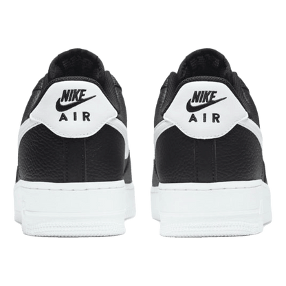 Nike Air Force 1 Low '07 Black White Pebbled Leather Back