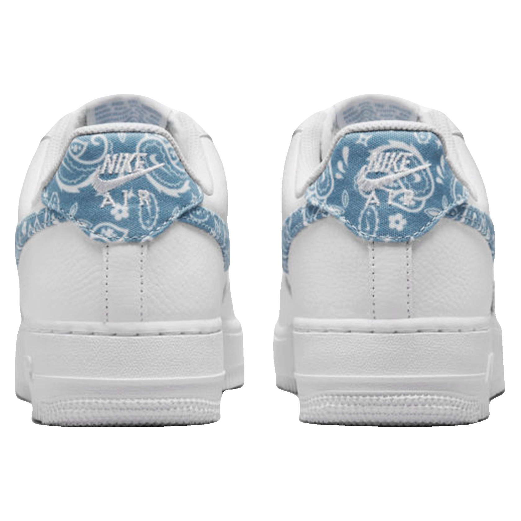Nike Air Force 1 Low '07 Essential White Worn Blue Paisley (W) Back