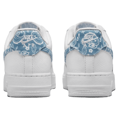 Nike Air Force 1 Low '07 Essential White Worn Blue Paisley (W) Back