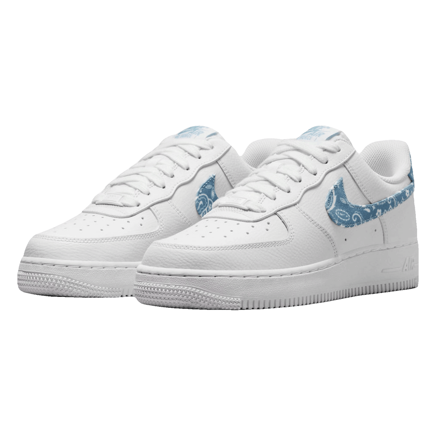 Nike Air Force 1 Low '07 Essential White Worn Blue Paisley (W) Side