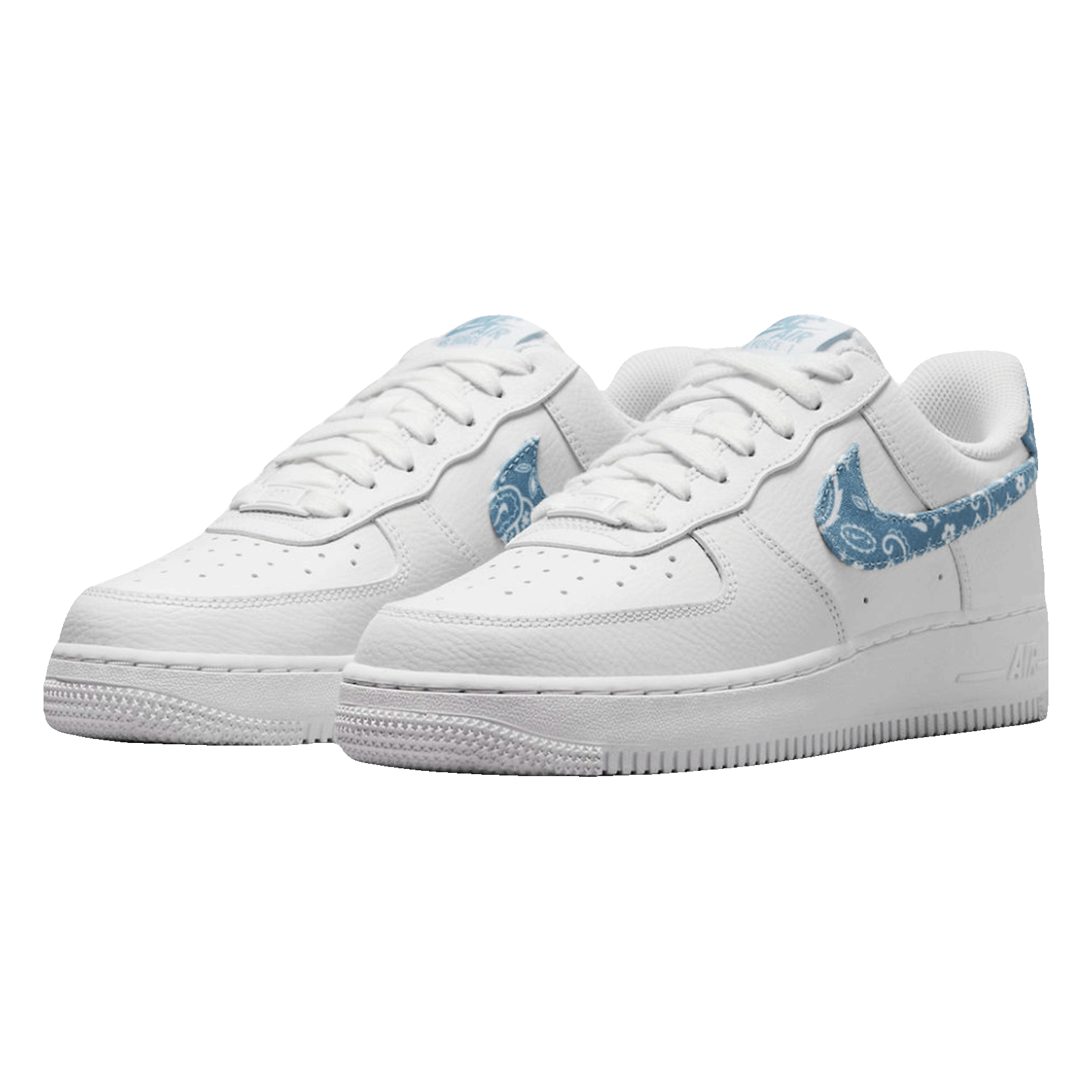 Nike Air Force 1 Low '07 Essential White Worn Blue Paisley (W) Side