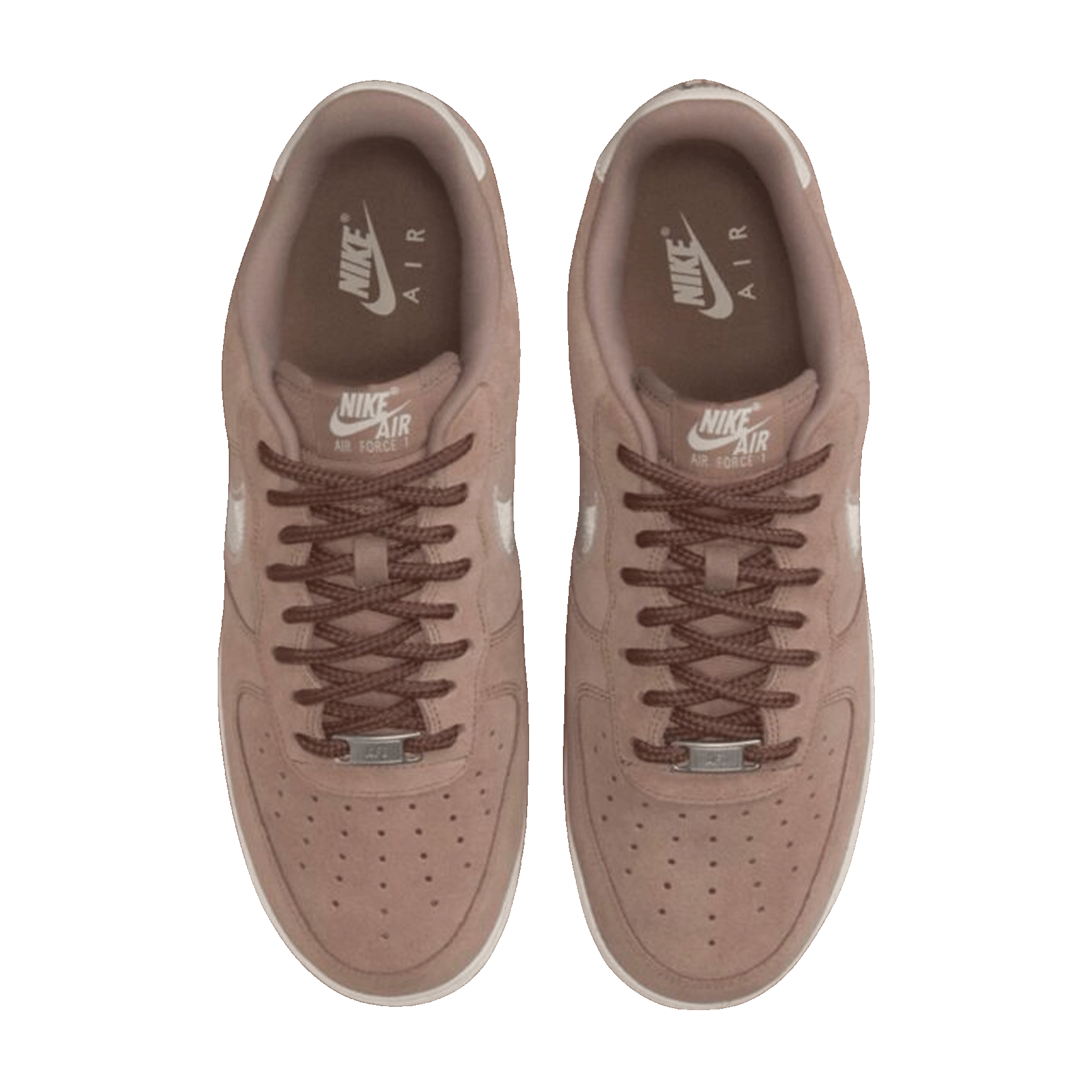 Nike Air Force 1 Low '07 LV8 Mink Brown Embroidered Swoosh Oben