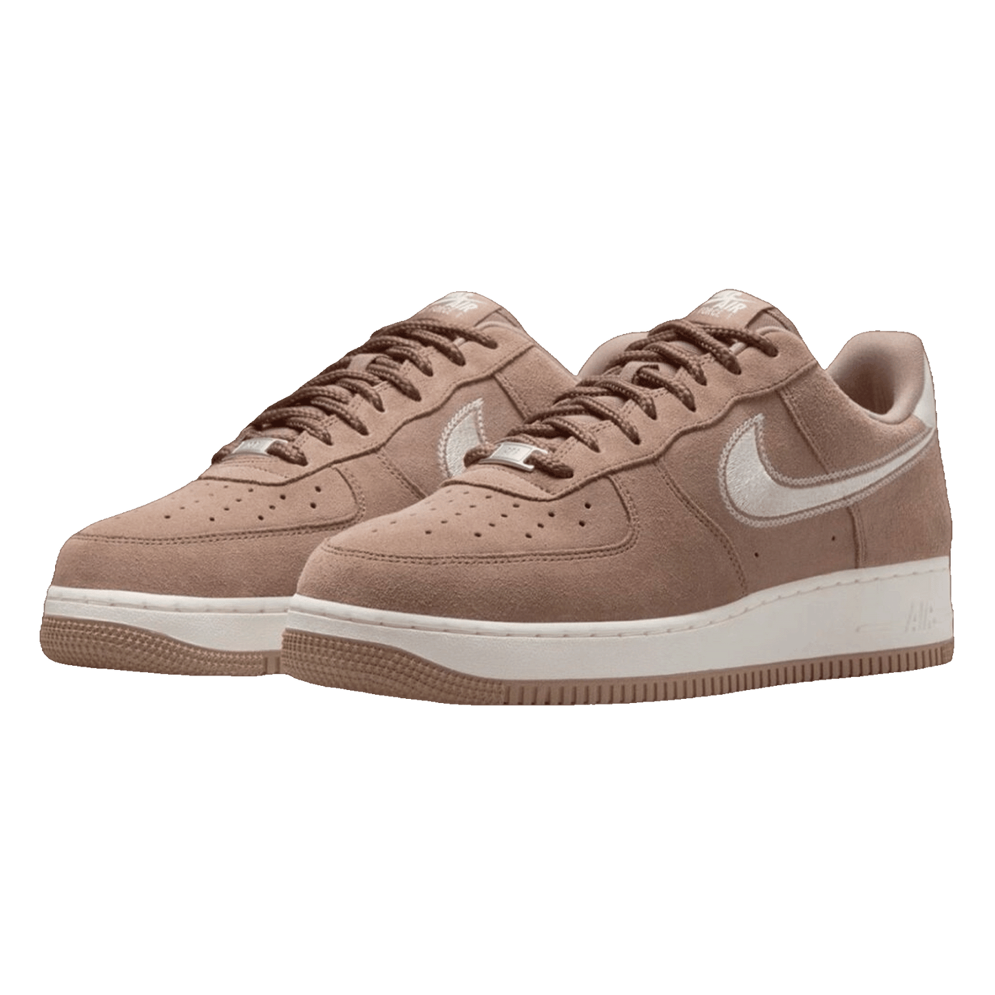 Nike Air Force 1 Low '07 LV8 Mink Brown Embroidered Swoosh Side